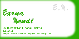 barna mandl business card